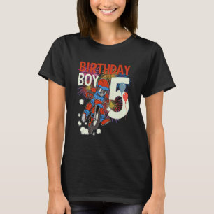 5th Birthday Dirt Bike Boy Party Offroad Biking 5 T-Shirt