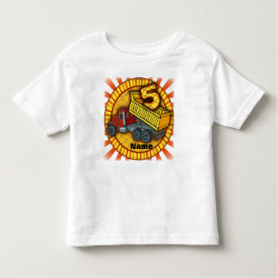5th Birthday Dump Truck Toddler T-Shirt