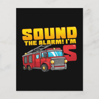 5th Birthday Firefighter | Lovely  Design Flyer