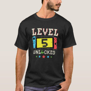 5Th Birthday Gamer Boys Teen 5 Year Old Bday Video T-Shirt