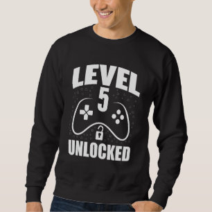 5th Birthday Gaming Gamer 5 Years Old Bday Sweatshirt