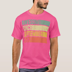 5th Birthday Gift Awesome Since September 2017 5 Y T-Shirt