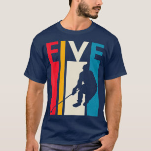 5th Birthday Gift Five Vintage Hockey Birthday 5 T-Shirt