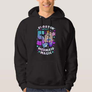 5th Birthday Girl 5 Years, Mermaid, Number 5 Hoodie