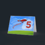 5th Birthday, Grandson, Red Aeroplane Card<br><div class="desc">Zoom in for birthday greetings for your grandson on his 5th birthday! He will love this special card that says grandson on the front.</div>