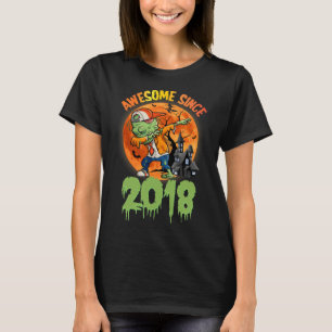 5th Birthday Halloween Dabbing Zombie Awesome Sinc T-Shirt