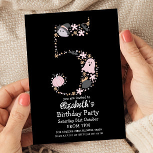 5th Birthday Halloween  Invitation