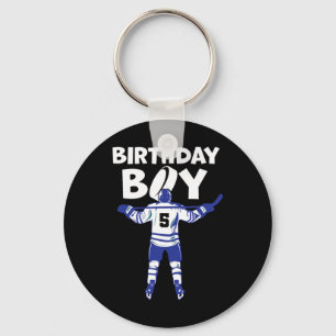 5th Birthday Ice Hockey Boy 5 Year Old Hockey Play Key Ring