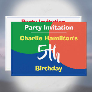 5th Birthday Invitation