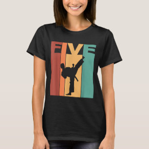 5th Birthday Karate Taekwondo Theme 5 Year Old T-Shirt