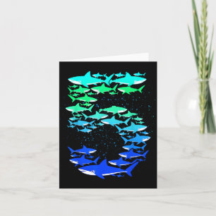 5th Birthday Kids Girls Boys 5 Year Old - Shark Card