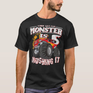 5th Birthday Kids This Little Monster Truck T-Shirt