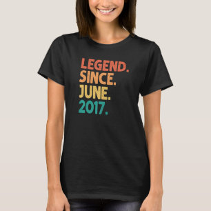 5th Birthday Legend Since June 2017 5 Years Old Vi T-Shirt