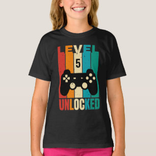 5th Birthday Level 5 Unlocked T-Shirt