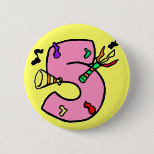 5th Birthday Party Button
