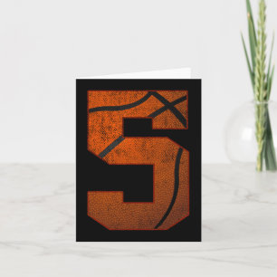 5th Birthday Party Five 5 Year Old Basketball Bday Card