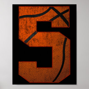 5th Birthday Party Five 5 Year Old Bysketbyll Bday Poster