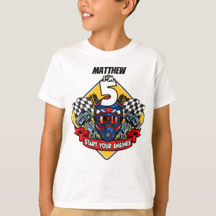 5th Birthday Race Helmet T-Shirt