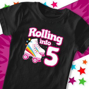 5th Birthday Roller Skating 5 Years Old Skate T-Shirt