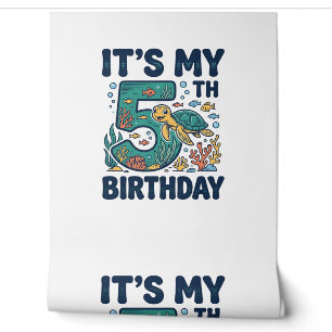 5th Birthday Sea Turtle Underwater Vector Design_1 Wallpaper