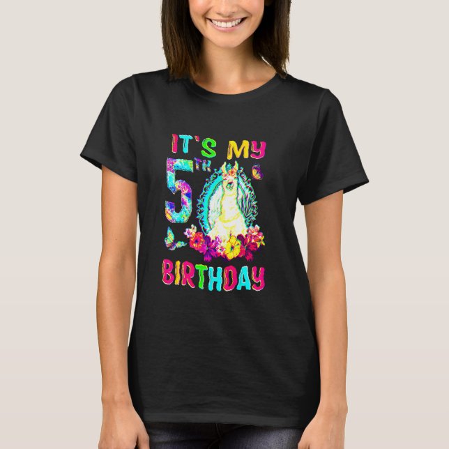 5th birthday shirt for Girls Its My Birthday Cute  (Front)