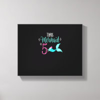 5th Birthday Shirt Mermaid Girl Party THIS MERMAID