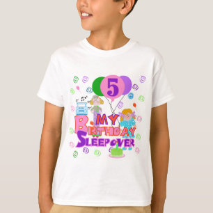 5th Birthday Sleepover Tshirts and Gifts