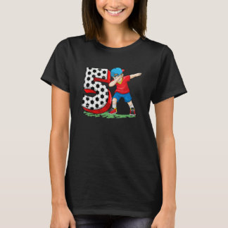 5th Birthday Soccer Themed Birthday Party 5 Years T-Shirt
