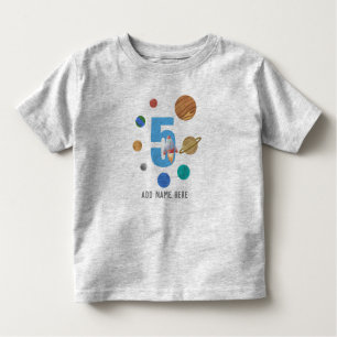 5th Birthday Solar System Planet Toddler T-Shirt