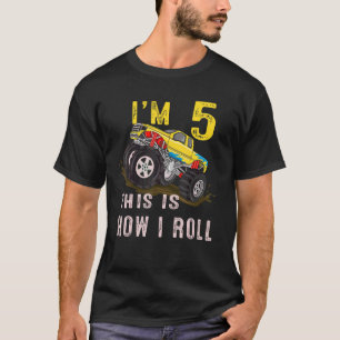5th Birthday This Is How I Roll Monster Truck 5 T-Shirt