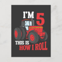 5th Birthday Tractor loving Kid 5 Year Old Farmer