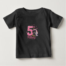 5th Birthday Unicorn Toddler T-Shirt