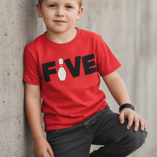 5th Bowling Birthday T-Shirt Kids Age Five
