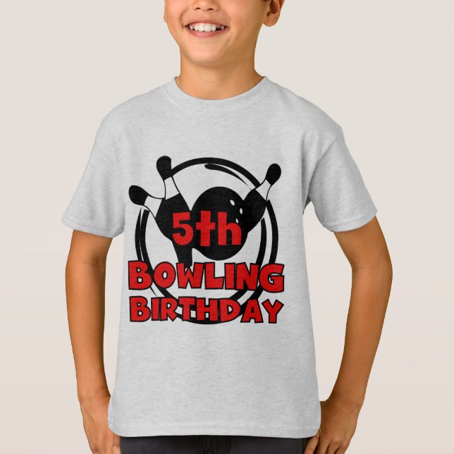 5th Bowling Birthday Tshirts and Gifts (Front)