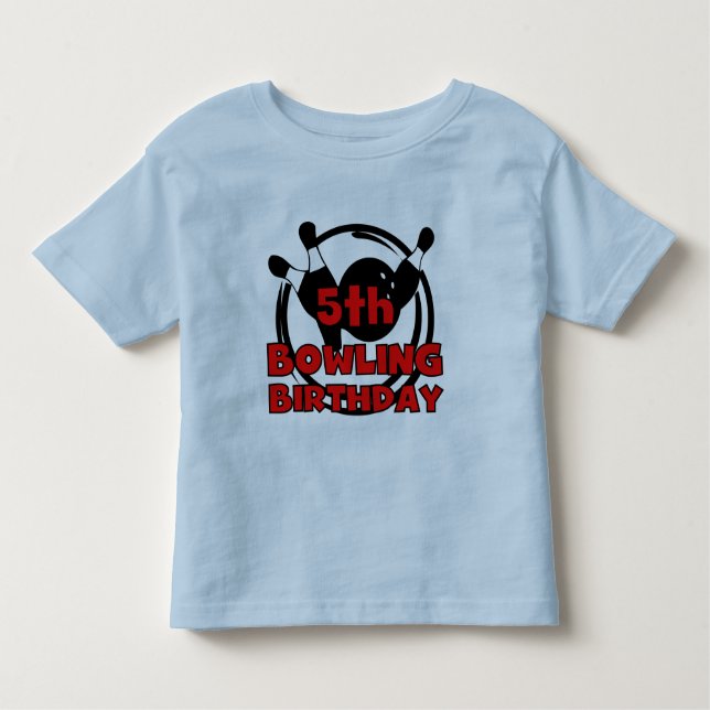 5th Bowling Birthday Tshirts and Gifts (Front)