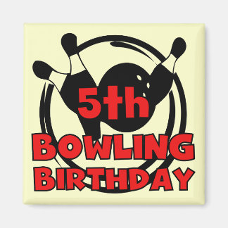 5th Bowling Birthday Tshirts and Gifts Magnet