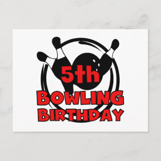 5th Bowling Birthday Tshirts and Gifts Postcard