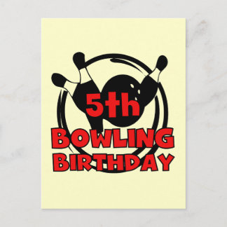 5th Bowling Birthday Tshirts and Gifts Postcard