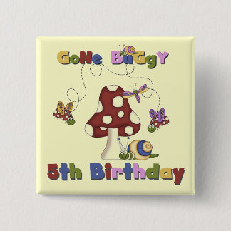 5th Bug Birthday Tshirts and Gifts 15 Cm Square Badge