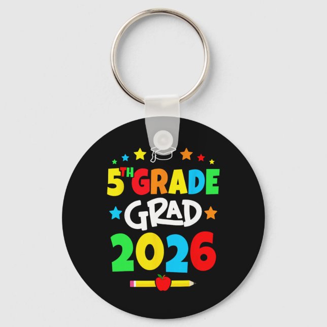 5th Grade 2026 Fifth Grade Grad Elementary School  Key Ring (Front)