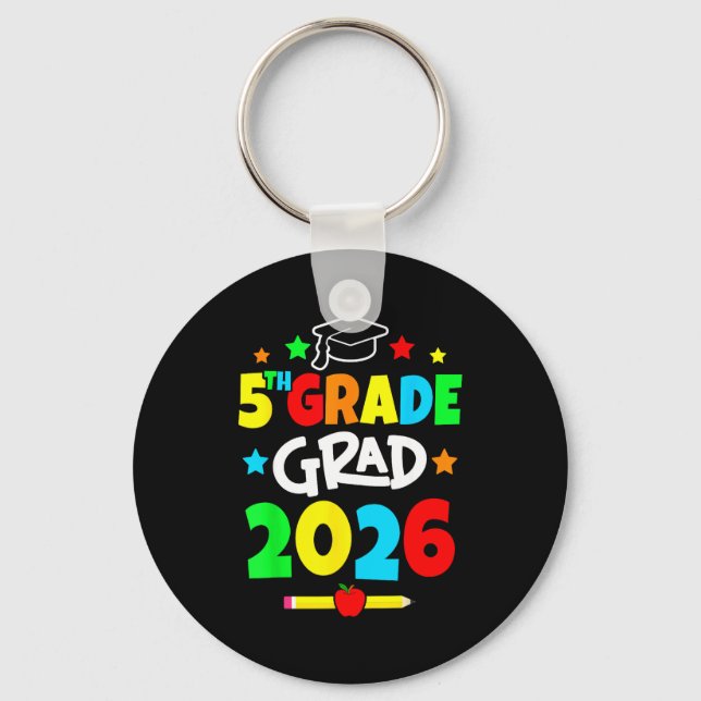5th grade 2026 fifth grade grad elementary school  key ring (Front)