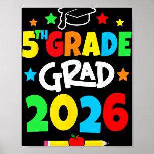 5th Grade 2026 Fifth Grade Grad Elementary School Poster