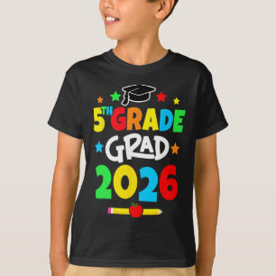 5th Grade 2026 Fifth Grade Grad Elementary School T-Shirt
