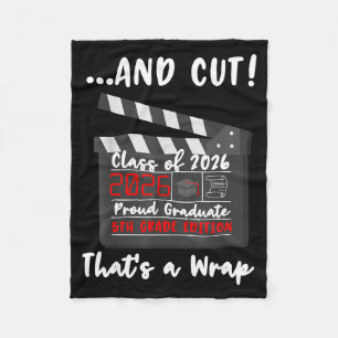 5th grade 2026 last day end of school graduation fleece blanket
