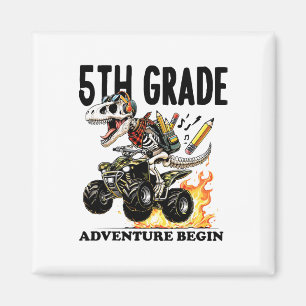 5th Grade Adventure Begin Back To School Boys T-re Magnet