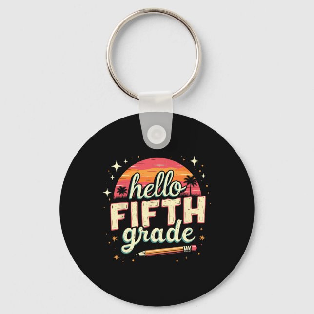 5th Grade Back To School Essentials  Key Ring (Front)