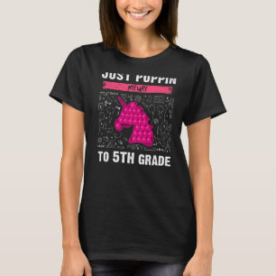 5th Grade Back To School Pop It Fidget Toy Unicorn T-Shirt