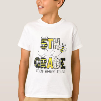 5th Grade Bee Theme Ck To School For Kids T-Shirt