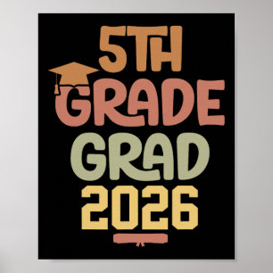 5th Grade Cl 2026 Graduate Elementary School Gradu Poster
