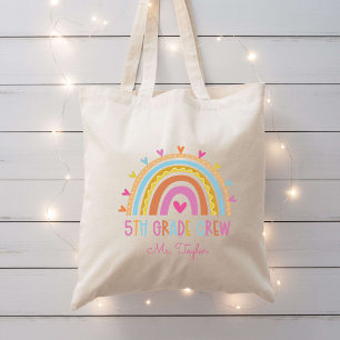 5th Grade Crew Teacher Back to School Custom Tote Bag